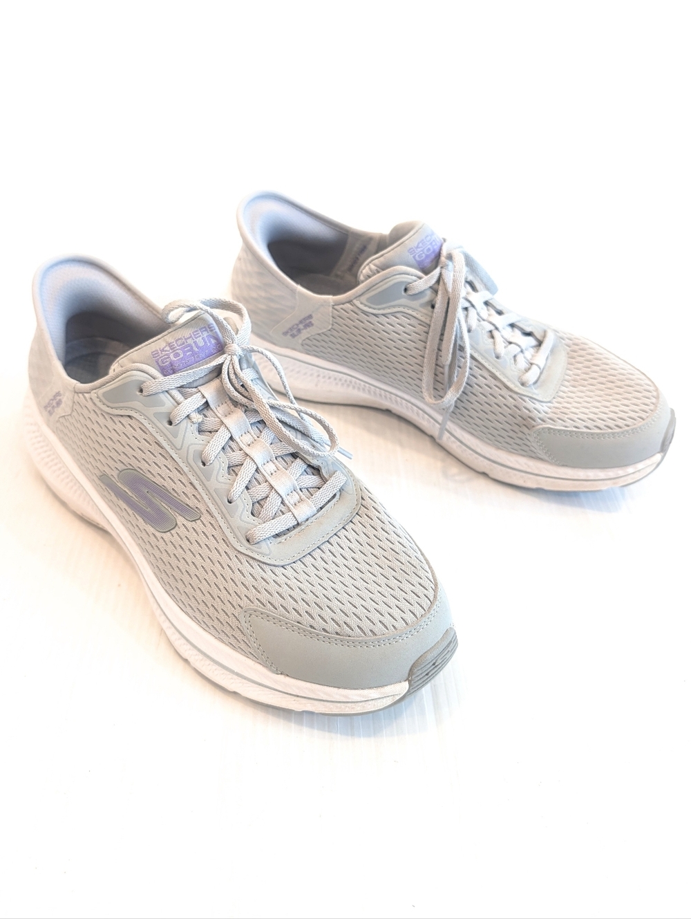 SKECHERS Slip-Ins Go Run Lightweight Mesh Gray Sneakers Size 11